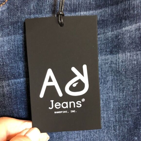 ANGRY RABBIT - L Sz 9 (29) Medium/Rise Fray/Hem Skinny Jeans in Dark Denim 👖 - Picture 15 of 16